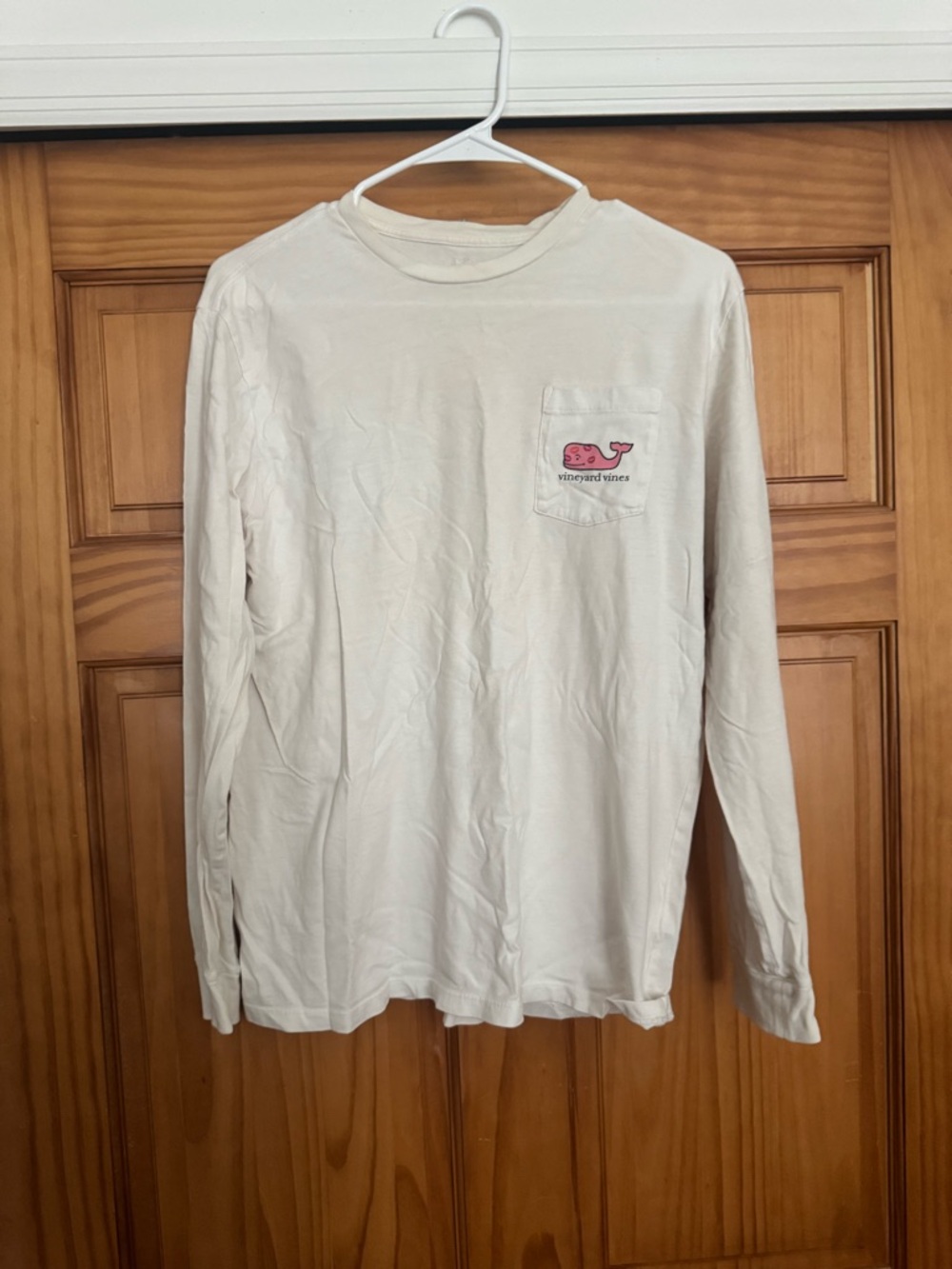✨BOGO FREE ENTIRE CLOSET✨ Vineyard Vines Kid Long-Sleeve Pocket T-Shirt in Cream